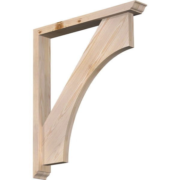 Ekena Millwork Westlake Traditional Smooth Bracket w/ Offset Brace, Douglas Fir, 3 1/2"W x 26"D x 30"H BKT0402X26X30WTL01SDF - main